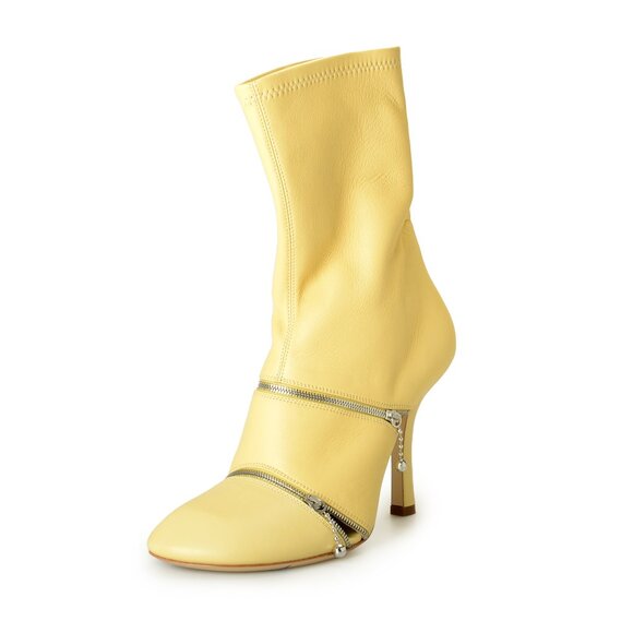 Burberry Women's "Peep 100 Boot" 100% Leather Heeled Booties Shoes US 8 EUR 38 - Picture 1 of 7